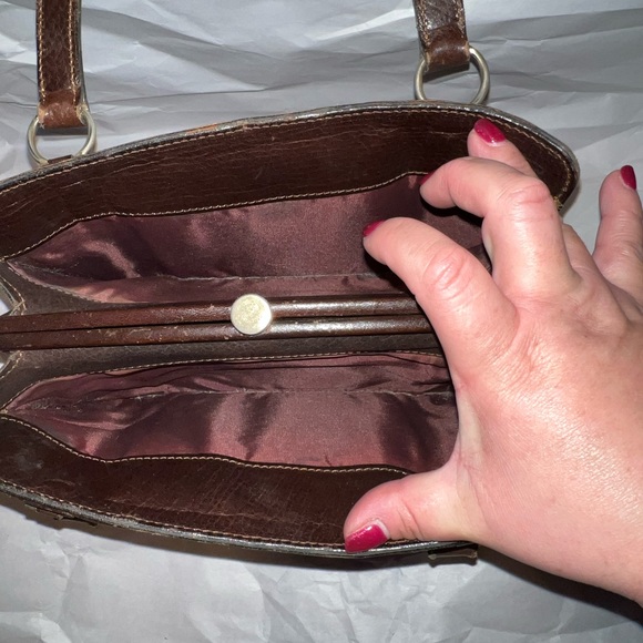 VINTAGE Leather Handbag, Unbranded - Picture 5 of 7